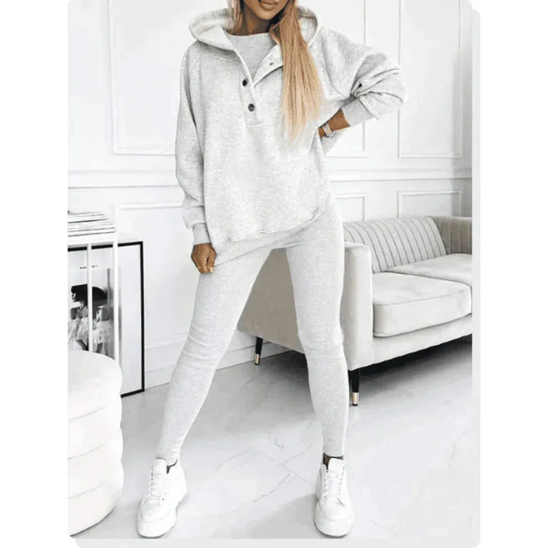 Women's Three Piece Set - Hoodie, Cami Top, and Leggings sold by Elvoria London product image thumbnail 5