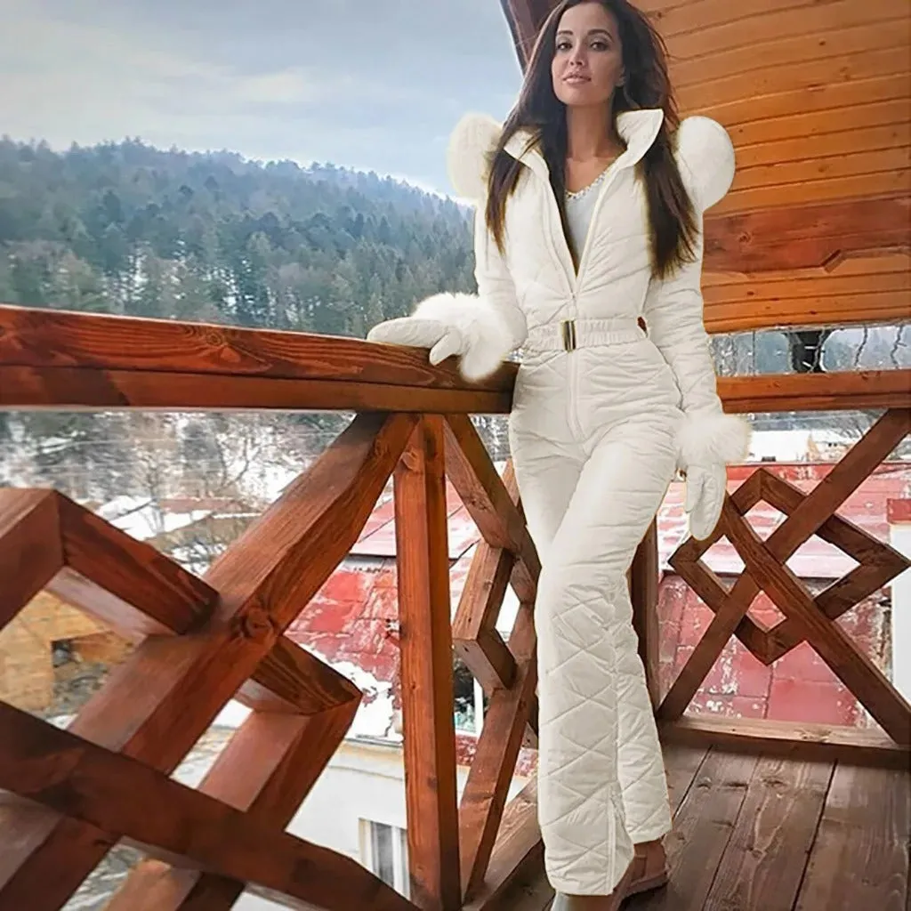 Women's Ski Suit - Hooded with Belted Waist sold by Elvoria London product image thumbnail 3