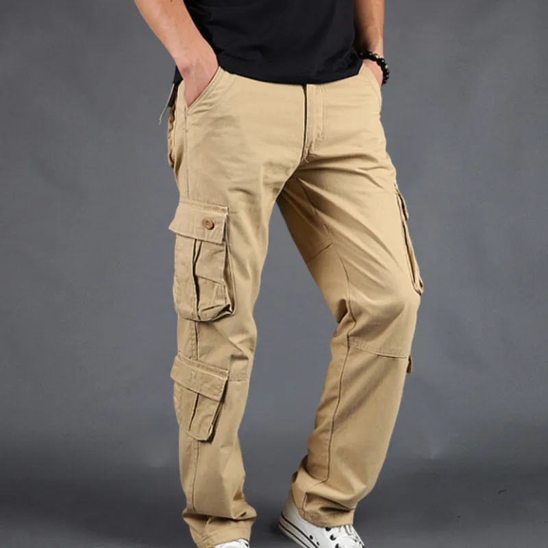 Men's Cargo Pants - Multi-Pocket with Straight Leg sold by Elvoria London
