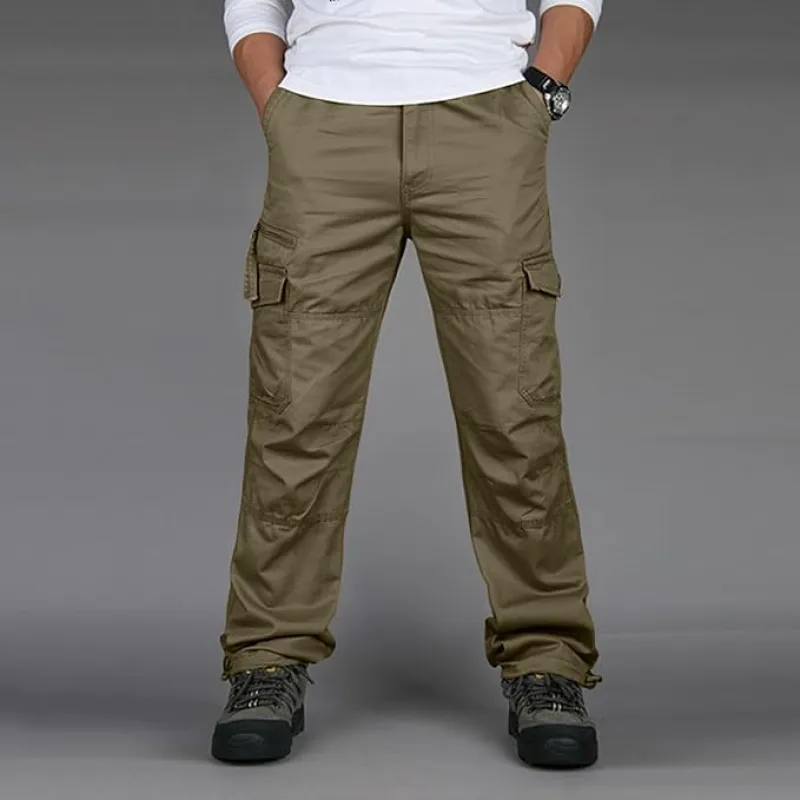 Men's Cargo Trousers - Regular Fit with Flap Pockets sold by Elvoria London