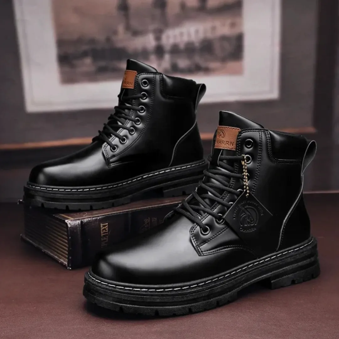 Men's Ankle Boots – Lace-Up with Rugged Sole sold by Elvoria London product image thumbnail 4