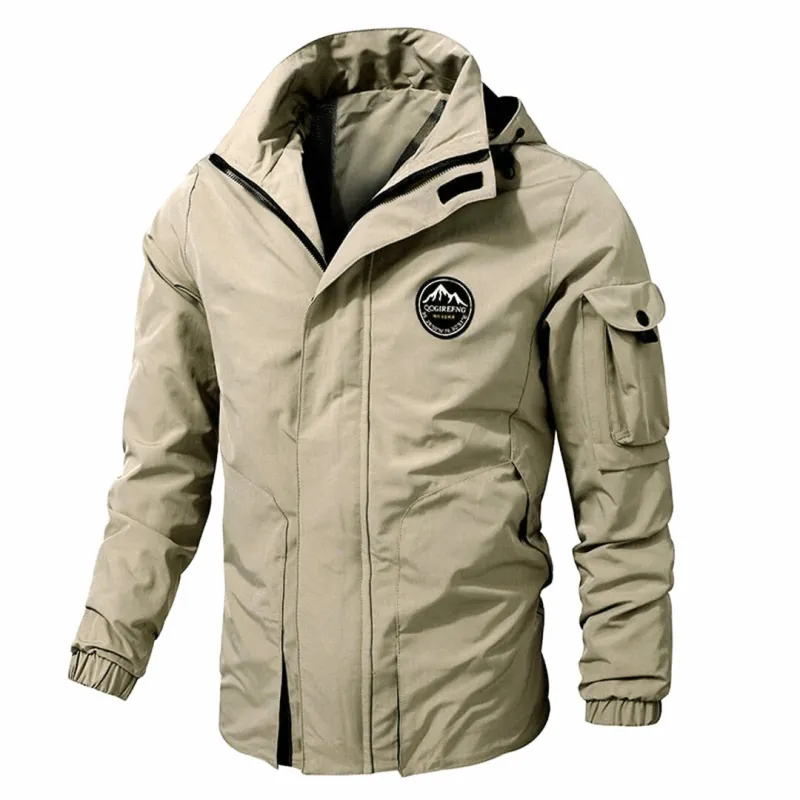 Men's Winter Jacket – Hooded with Sleeve Pocket sold by Elvoria London