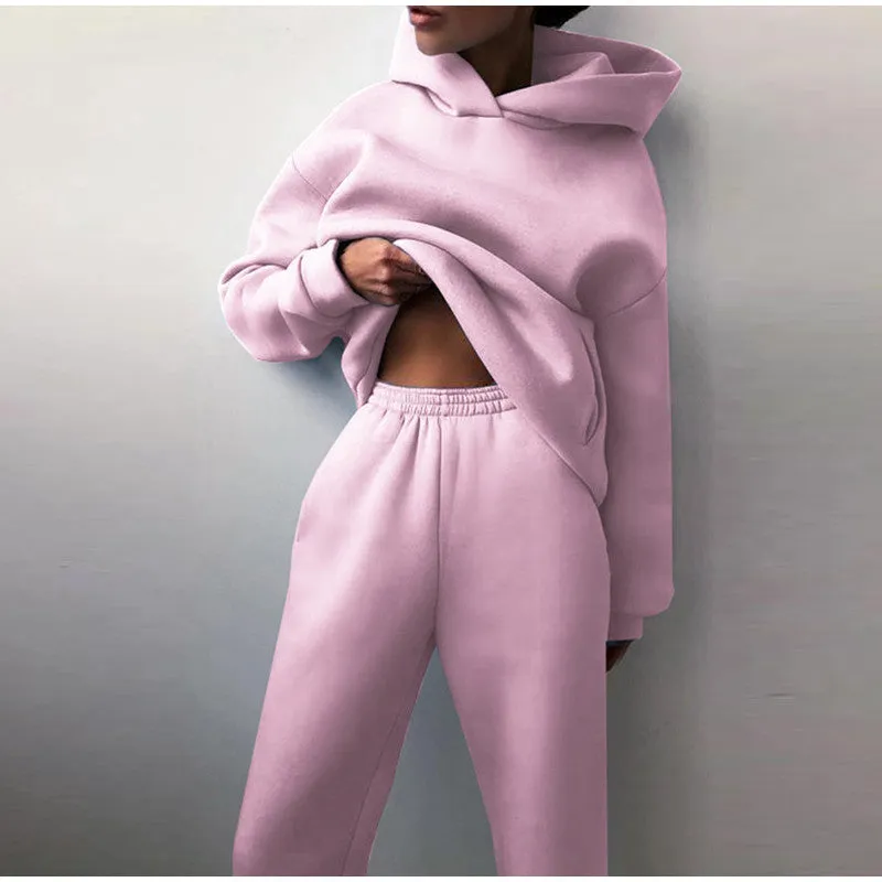 Women's Loungewear Set - Hoodie & Joggers with Kangaroo Pocket sold by Elvoria London