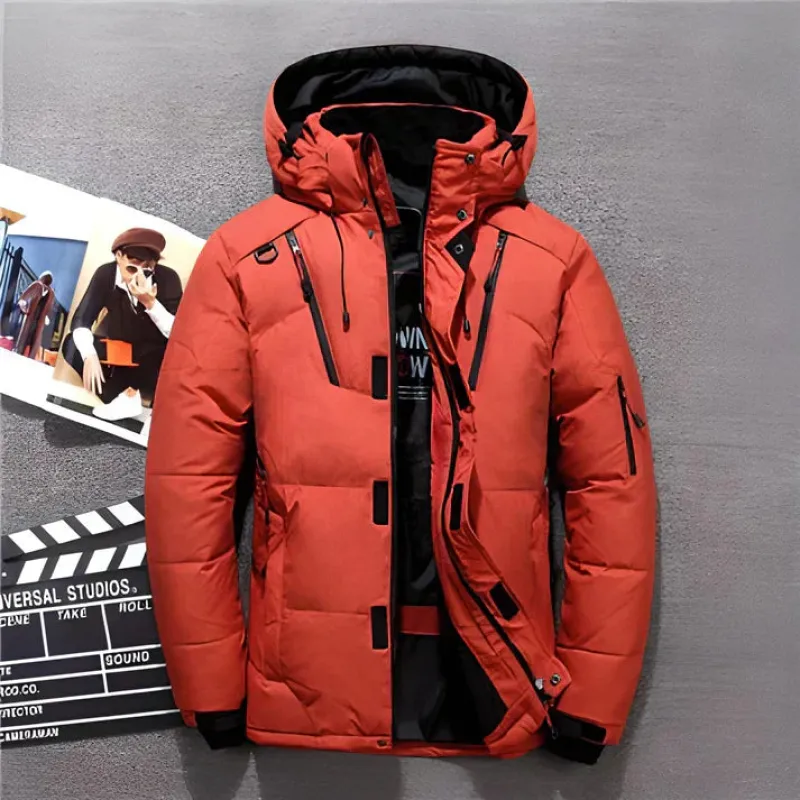 Men’s Puffer Winter Jacket - Hooded Design sold by Elvoria London