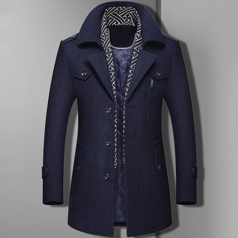 Men's Coat - Notched Lapel with Button Closure sold by Elvoria London product image thumbnail 2