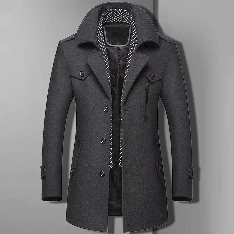 Men's Coat - Notched Lapel with Button Closure sold by Elvoria London product image thumbnail 3