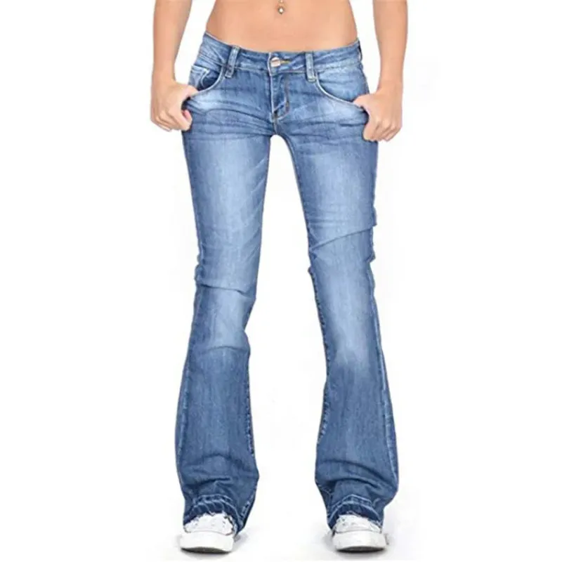 Women's Low-Rise Flared Jeans - Bootcut sold by Elvoria London