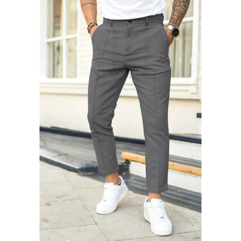 Men's Slim Fit Chino Work Trousers - Smart Casual Style sold by Elvoria London