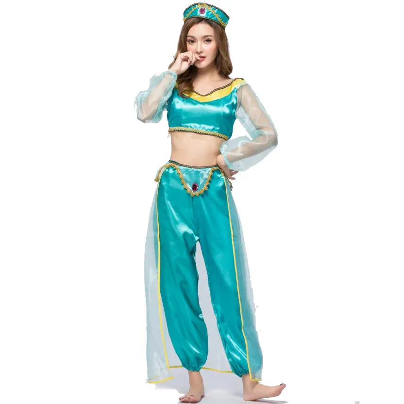 Women's Arabian Princess Halloween Costume - Jasmine Fancy Outfit sold by Elvoria London