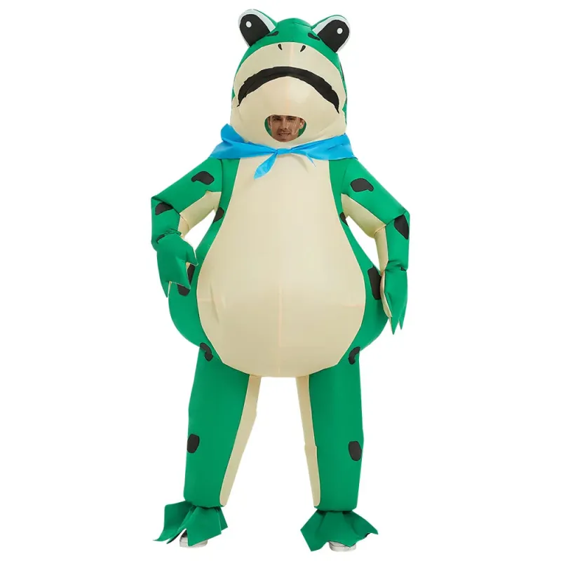 Unisex Adult Inflatable Frog Halloween Costume - Funny Animal Fancy Dress Outfit made by Elvoria London
