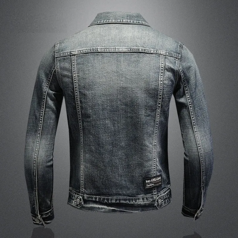 Men's Black Denim Jacket - Stonewashed Style sold by Elvoria London product image thumbnail 2