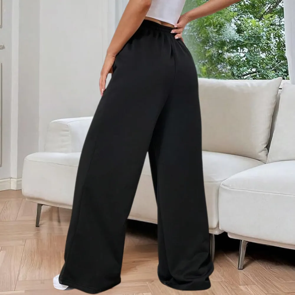 Women's Pleated Wide Leg Joggers - V-Waist Detail sold by Elvoria London product image thumbnail 2