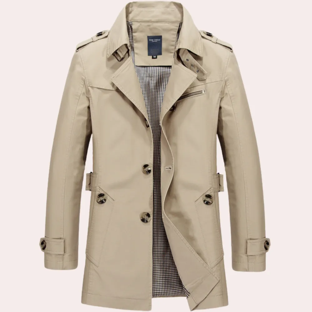 Men's Stylish Trench Coat - Waterproof & Windproof sold by Elvoria London product image thumbnail 3