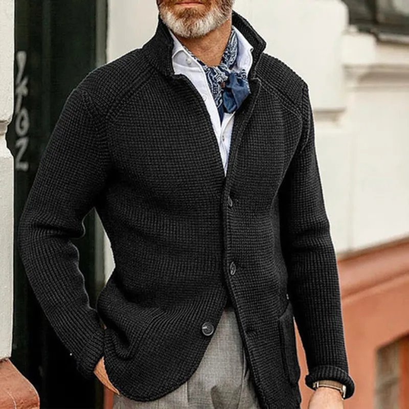 Men's Modern Knit Cardigan - Versatile Casual Vest sold by Elvoria London