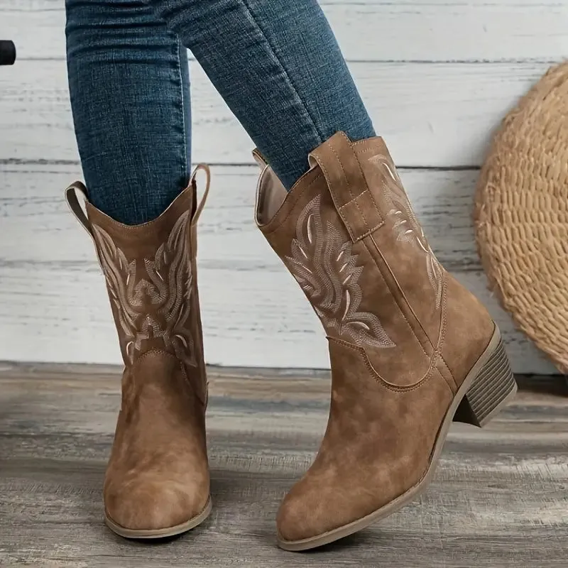 Women's Western Cowboy Boots - Leather & All-Season sold by Elvoria London