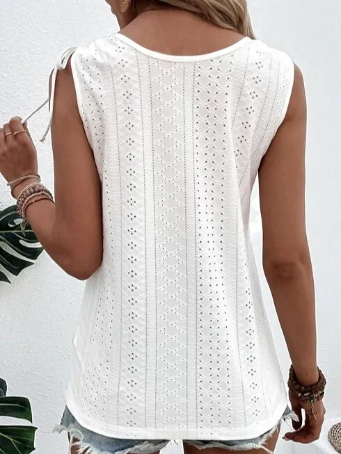 Women's Comfortable Sleeveless Top - Summer Casual Relaxed Fit sold by Elvoria London product image thumbnail 2