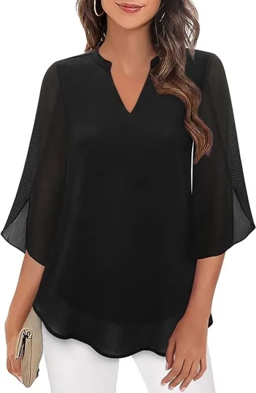 Women's Lightweight Blouse - Stylish Smart Casual Top sold by Elvoria London