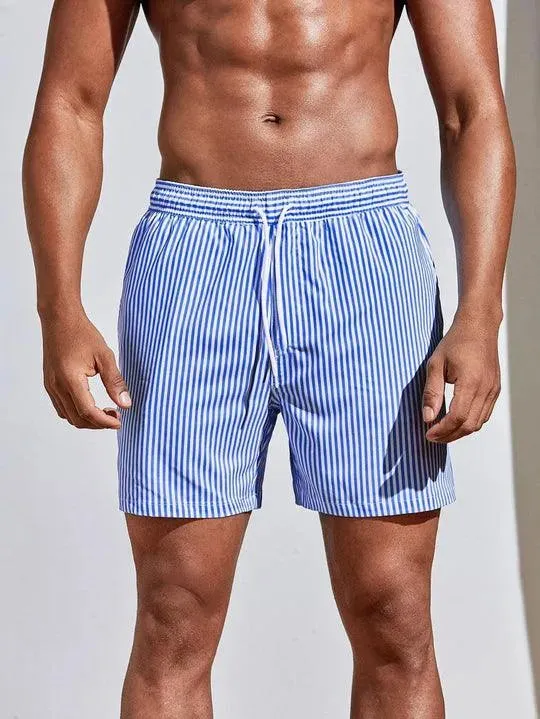 Quick-Dry Striped Swim Shorts for Men sold by Elvoria London product image thumbnail 5