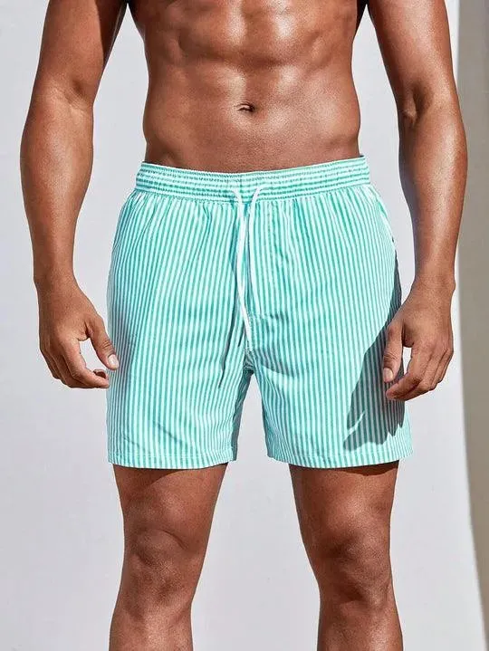 Quick-Dry Striped Swim Shorts for Men sold by Elvoria London product image thumbnail 4