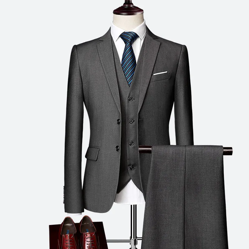Elegant Slim Fit 3-Piece Wedding Suit Set for Men sold by Elvoria London product image thumbnail 4