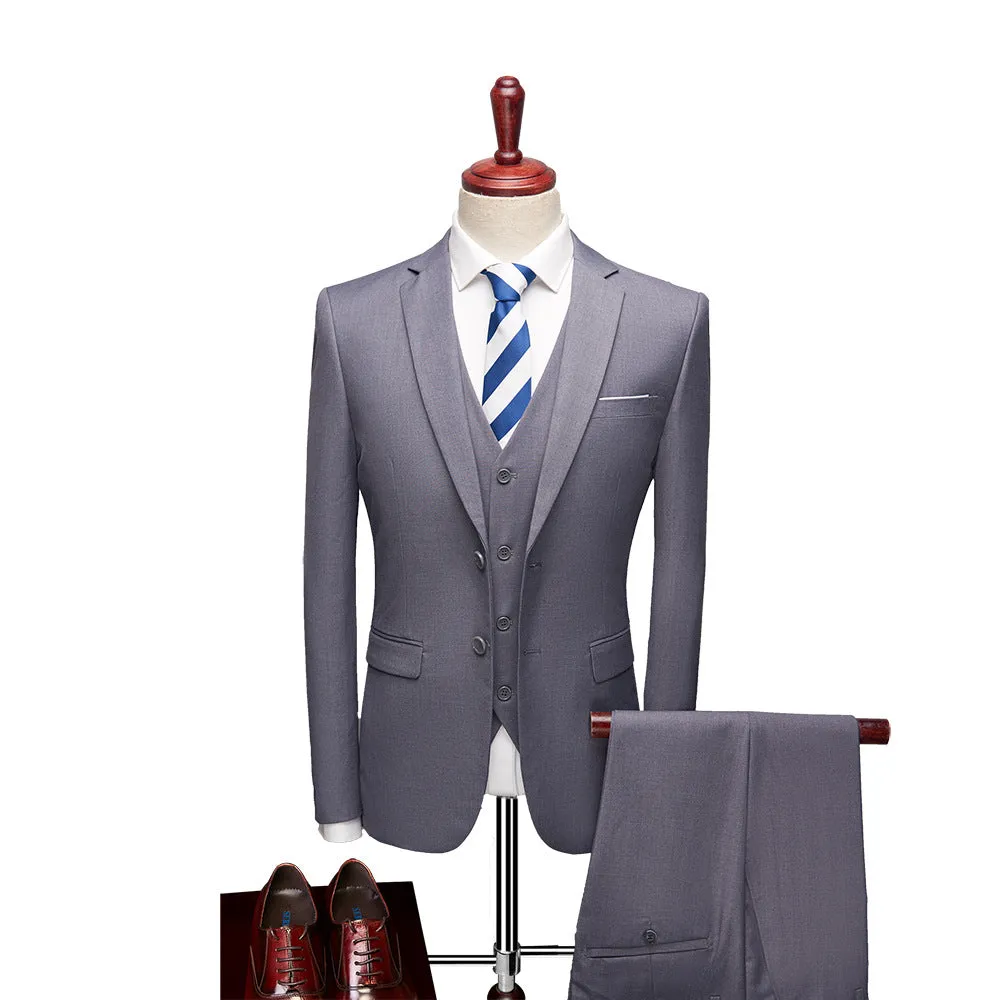 Elegant Slim Fit 3-Piece Wedding Suit Set for Men sold by Elvoria London product image thumbnail 5