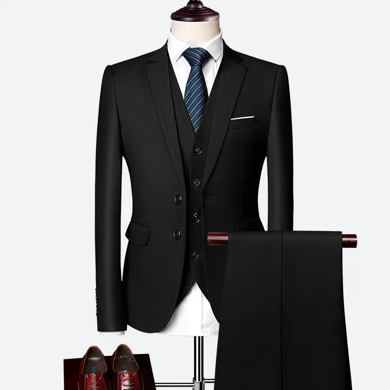 Elegant Slim Fit 3-Piece Wedding Suit Set for Men sold by Elvoria London product image thumbnail 3