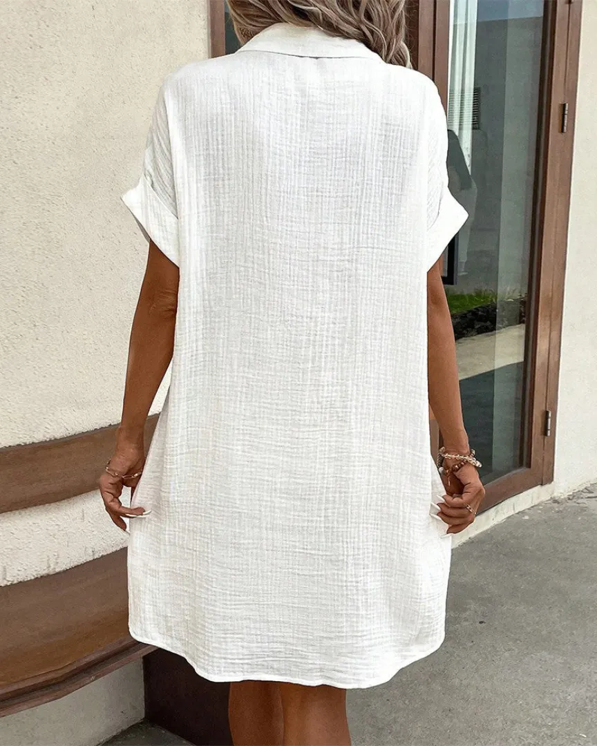 Stylish Button-Down Shirt Dress for Women sold by Elvoria London product image thumbnail 2