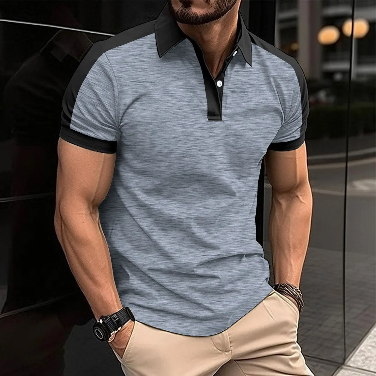 Slim-Fit Polo Shirt for Men sold by Elvoria London product image thumbnail 4