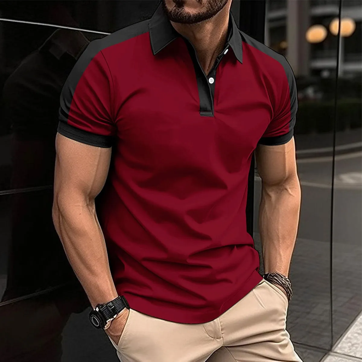 Slim-Fit Polo Shirt for Men sold by Elvoria London product image thumbnail 2