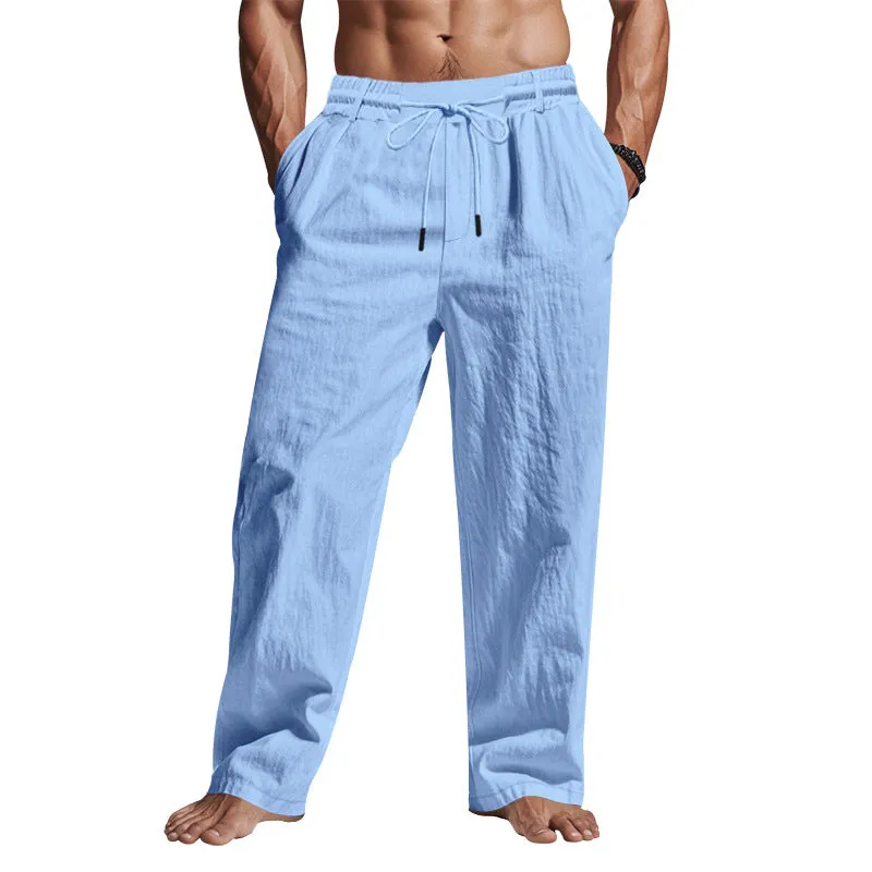 Comfortable Linen Trousers with Drawstring Waist for Men sold by Elvoria London product image thumbnail 3