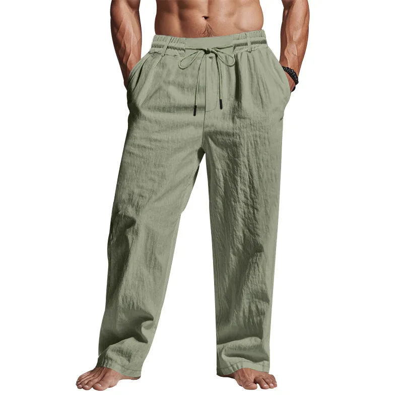 Comfortable Linen Trousers with Drawstring Waist for Men sold by Elvoria London product image thumbnail 4