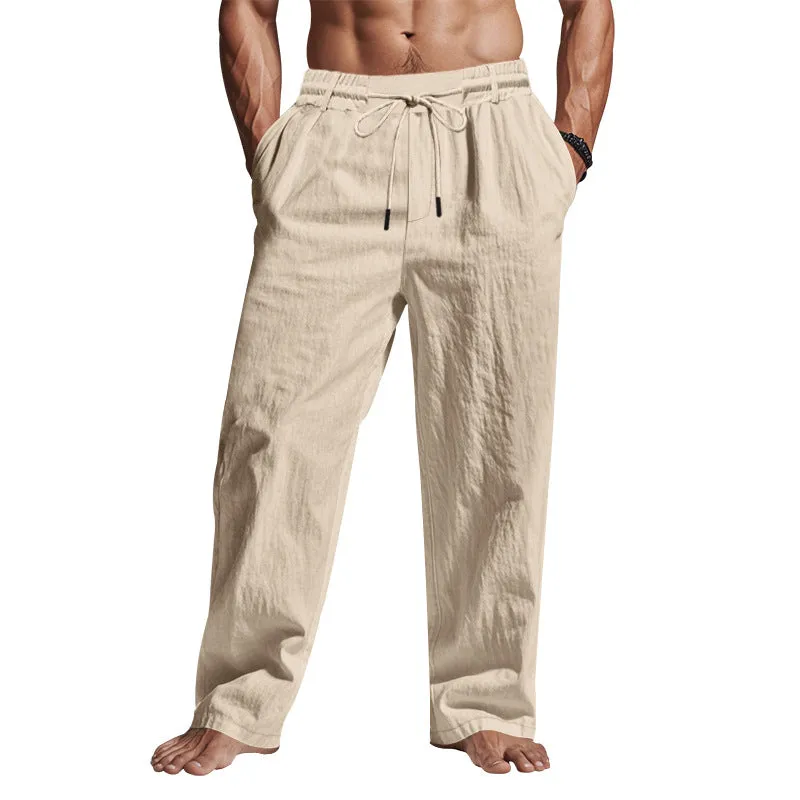 Comfortable Linen Trousers with Drawstring Waist for Men sold by Elvoria London product image thumbnail 2
