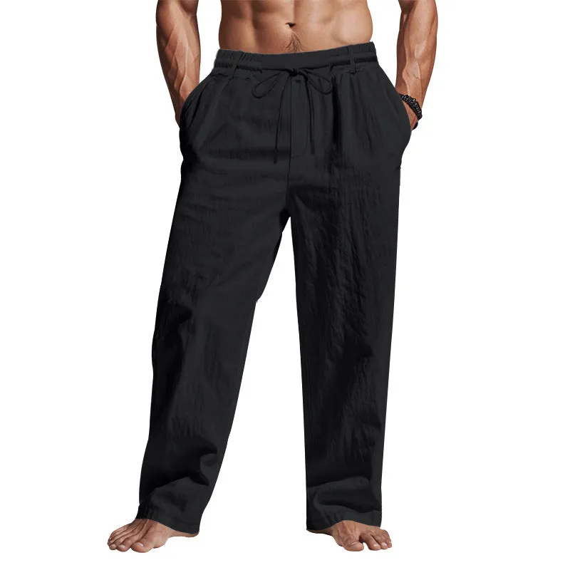Comfortable Linen Trousers with Drawstring Waist for Men sold by Elvoria London product image thumbnail 5