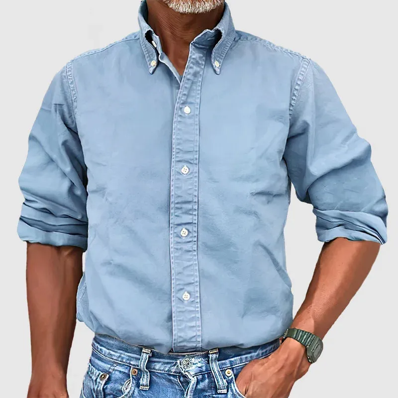 Men's Shirt - Button-Down Collar with Long Sleeves sold by Elvoria London product image thumbnail 2