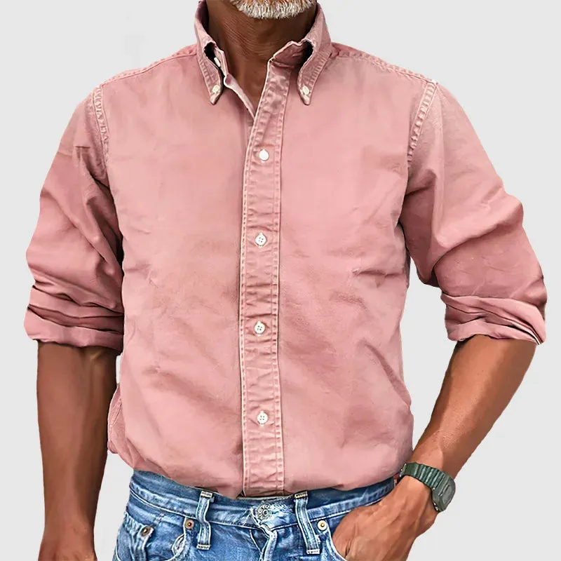 Men's Shirt - Button-Down Collar with Long Sleeves sold by Elvoria London product image thumbnail 3