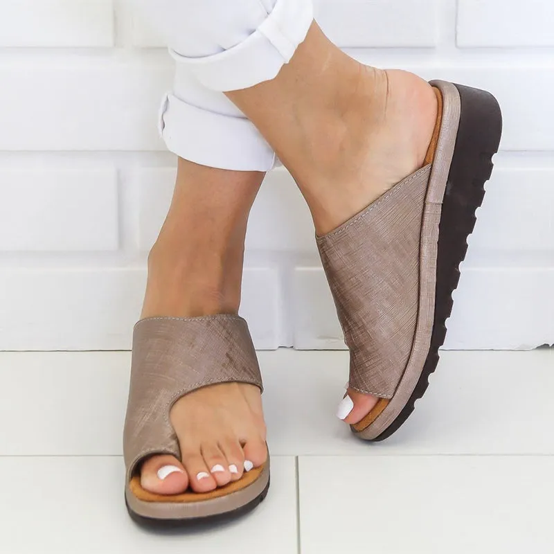 Comfortable Open-Toe Slip-On Wedge Sandals for Women sold by Elvoria London