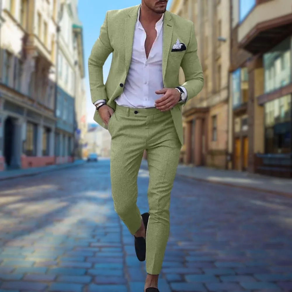 Slim Fit Wedding Guest Suit for Men sold by Elvoria London product image thumbnail 3
