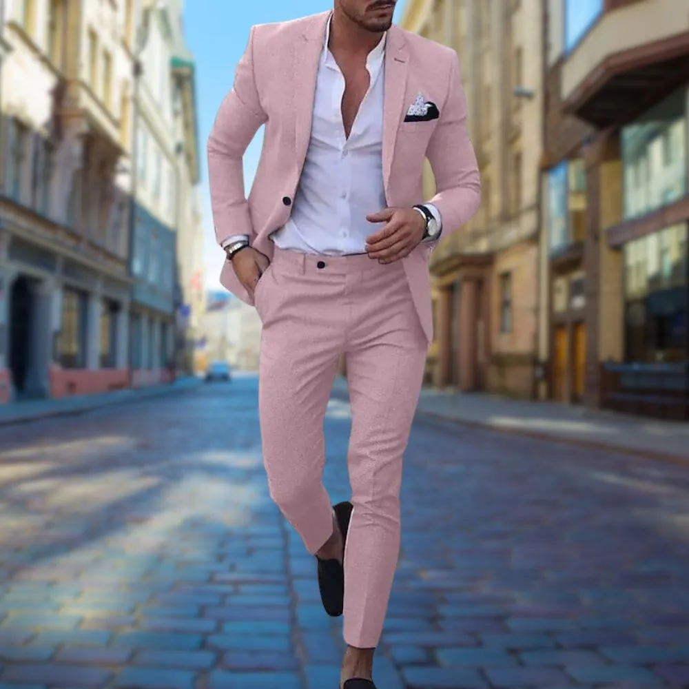 Slim Fit Wedding Guest Suit for Men sold by Elvoria London product image thumbnail 4