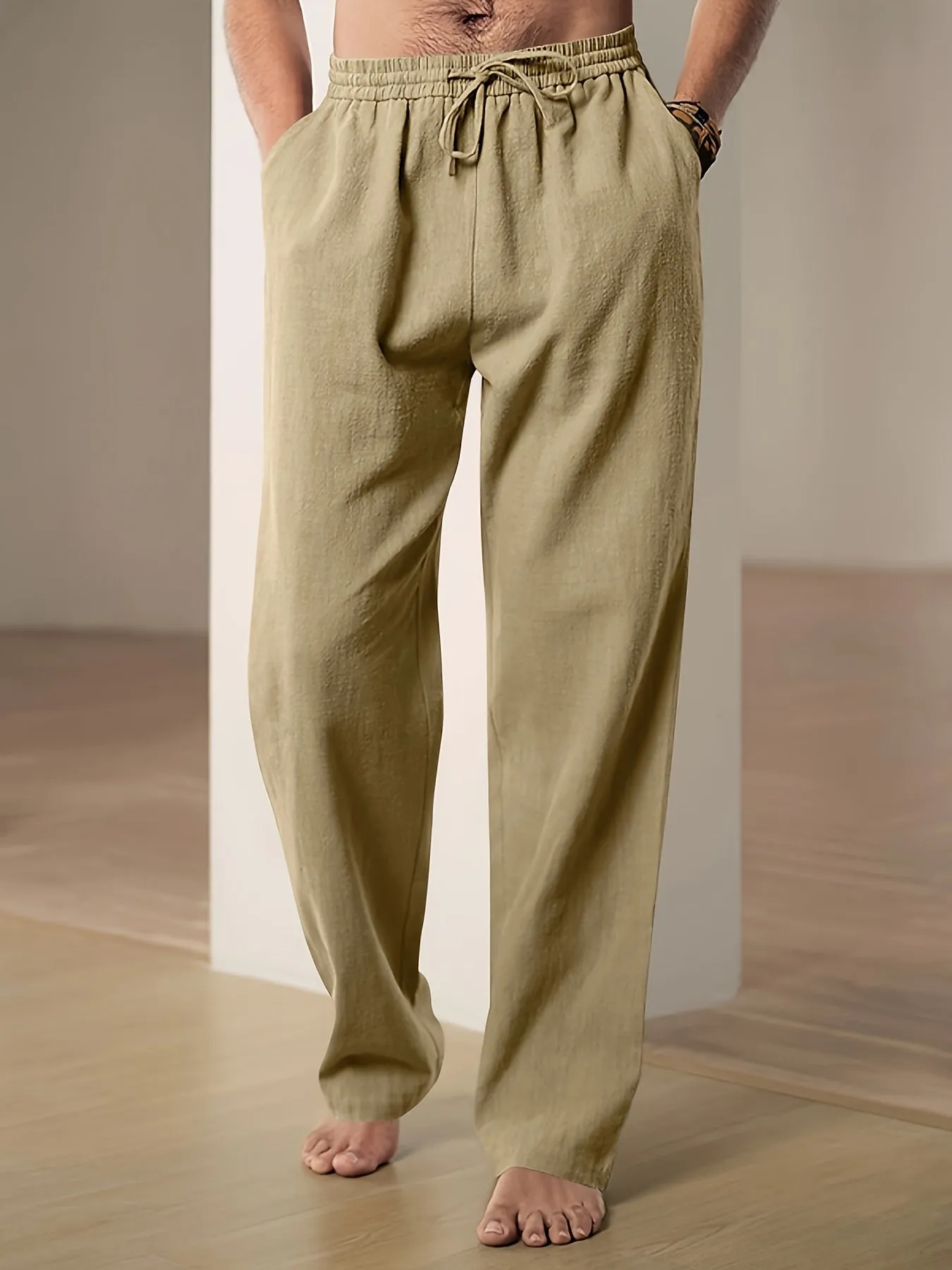 Lightweight Relaxed Fit Lounge Trousers for Men sold by Elvoria London product image thumbnail 3