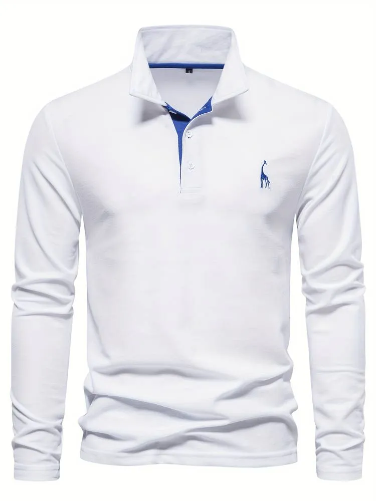 Stylish and Comfortable Long Sleeve Polo Shirt for Men sold by Elvoria London product image thumbnail 5