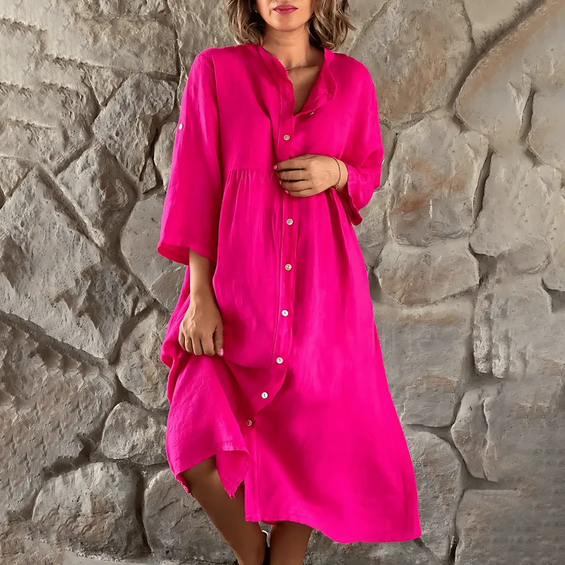 Elegant and Stylish Dress with Button for Women sold by Elvoria London
