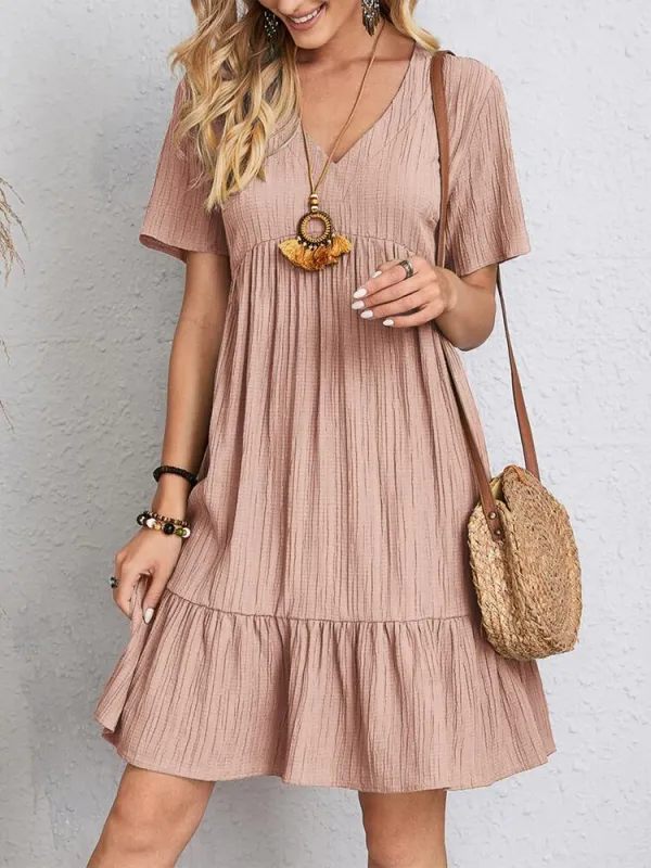 Stylish and Elegant Pleated Casual Dress for Women sold by Elvoria London