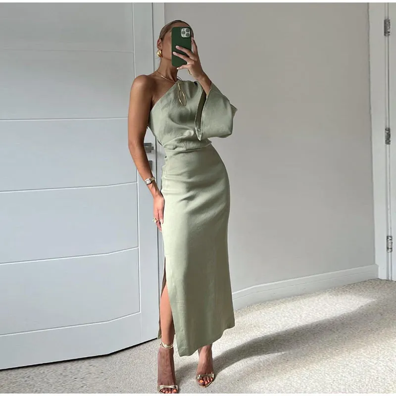 Stylish and Chic Green Dress for Women sold by Elvoria London