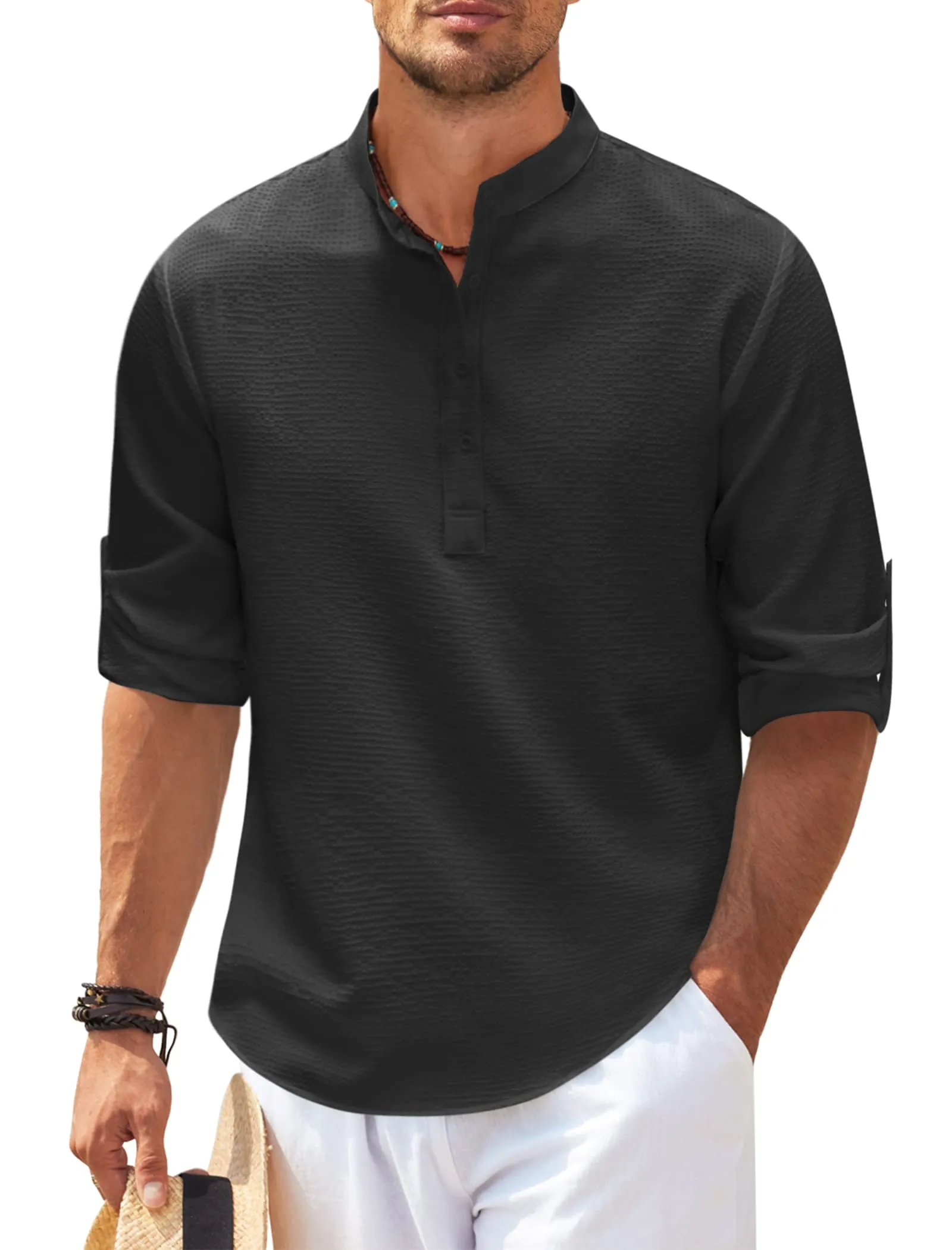 Stylish and Casual Long-Sleeve Shirt for Men sold by Elvoria London