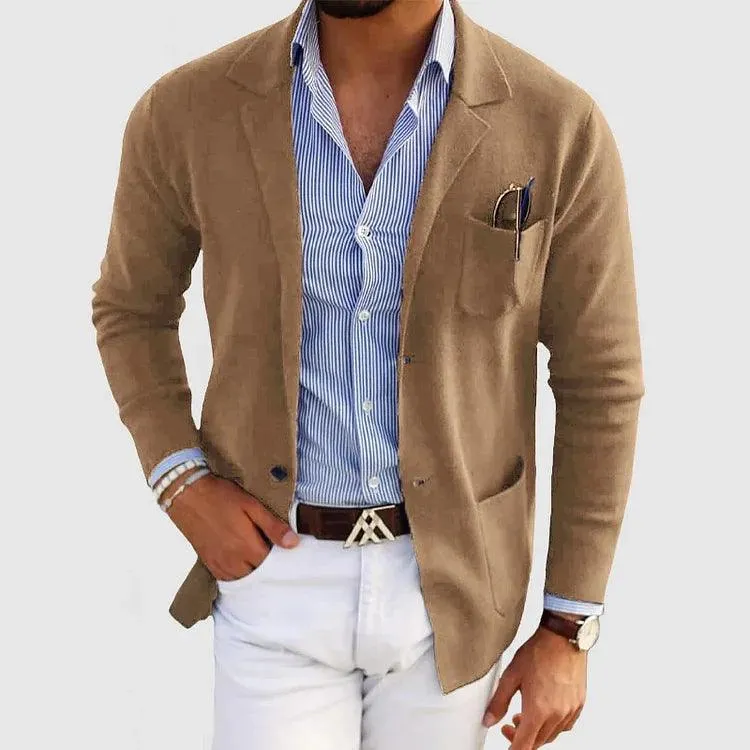 Men's Soft Blazer - Single-Breasted with Notch Lapel sold by Elvoria London product image thumbnail 2