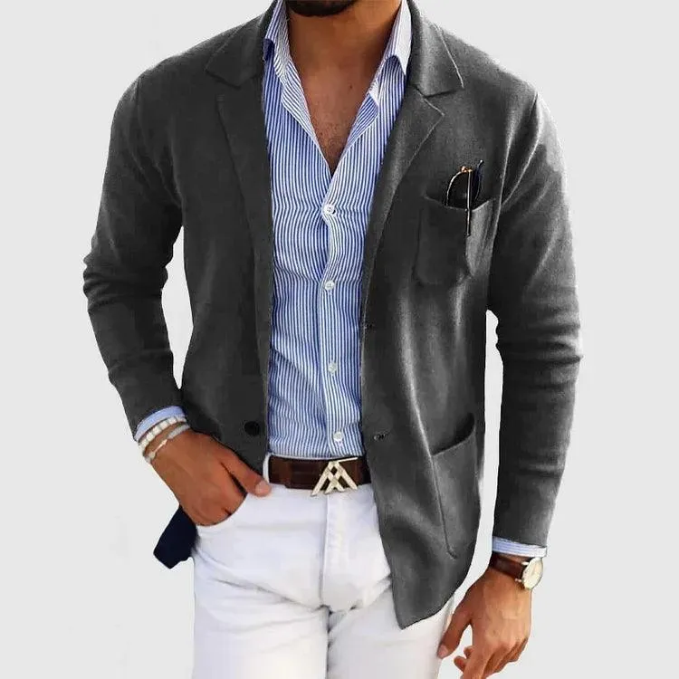 Men's Soft Blazer - Single-Breasted with Notch Lapel sold by Elvoria London product image thumbnail 5