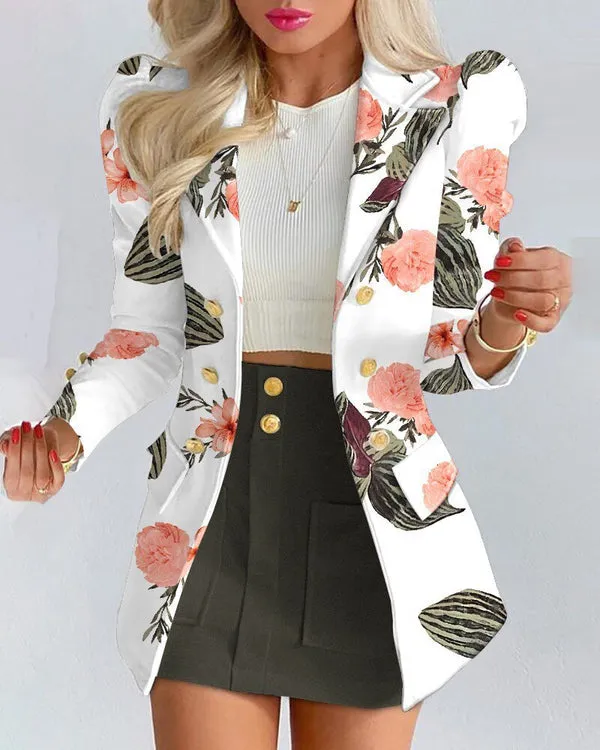 Chic and Elegant Blazer and Mini Skirt Set for Women sold by Elvoria London product image thumbnail 3