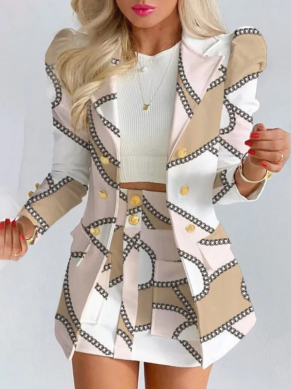 Chic and Elegant Blazer and Mini Skirt Set for Women sold by Elvoria London product image thumbnail 5