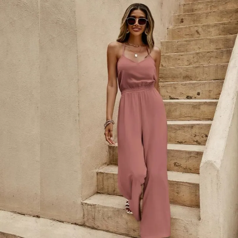 Stylish Pink Jumpsuit for Women | Olivia sold by Elvoria London