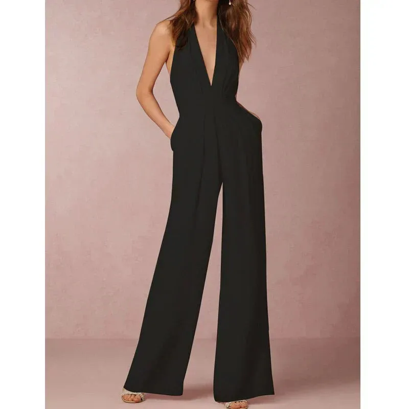 Elegant Sleeveless Jumpsuit for Women | Edna sold by Elvoria London